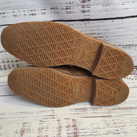 Florsheim Field Plain Toe Brown Leather Chukka Boot Nubuck Mens 9.5 E Vibram - Picture 10 of 12